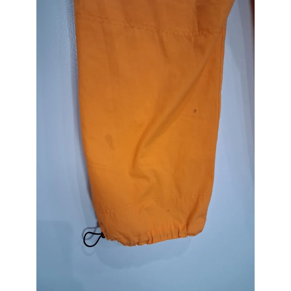 Nike Womens Orange Cargo Capri Pants Size L Cropped Hiking Utility Toggles